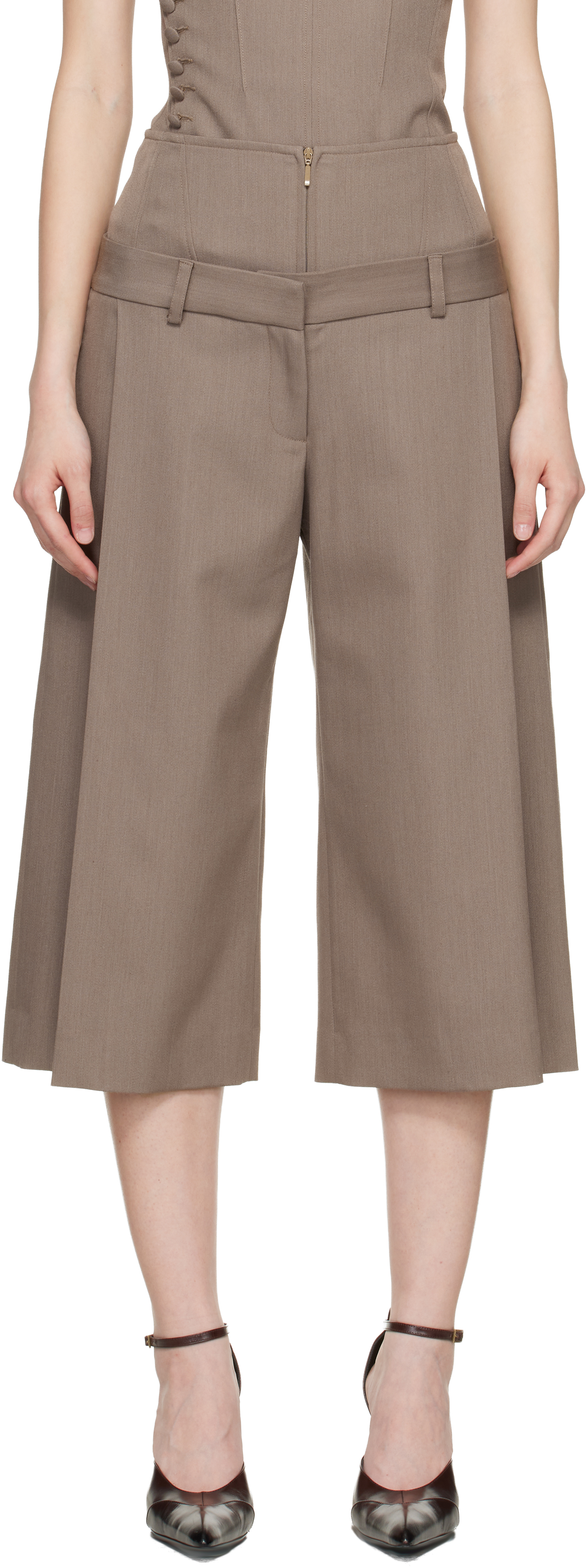 Taupe Jett Culottes Trousers