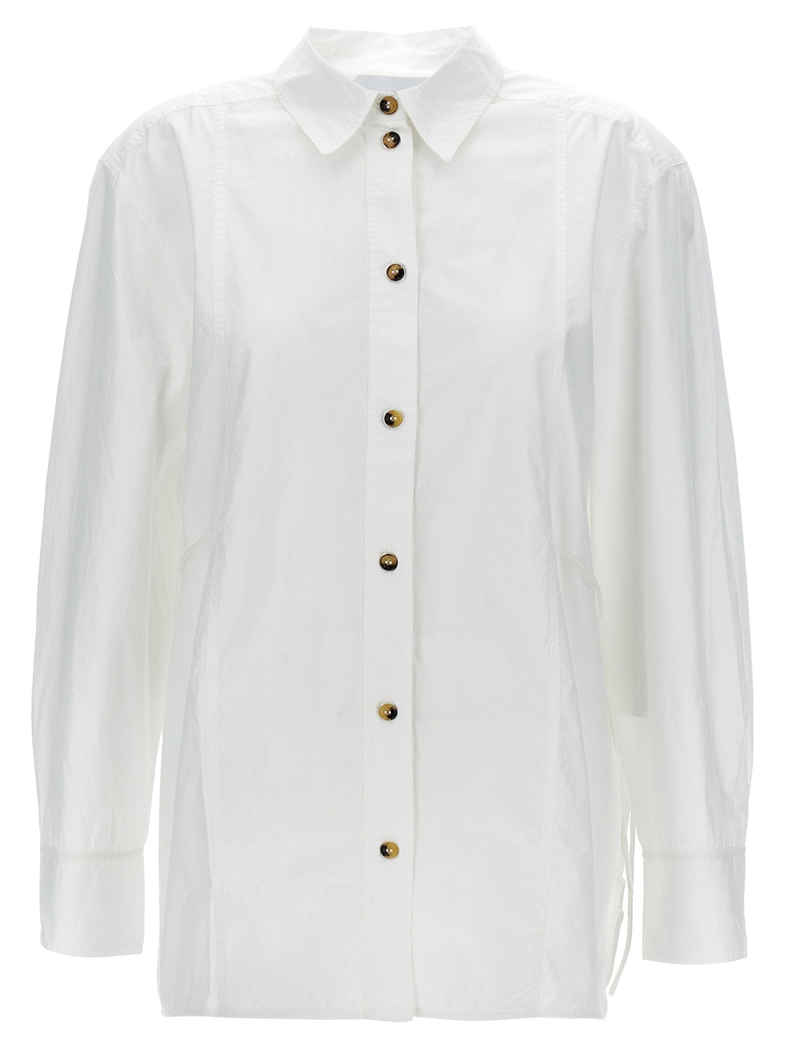 Organic Cotton with Button Detail Shirt — White