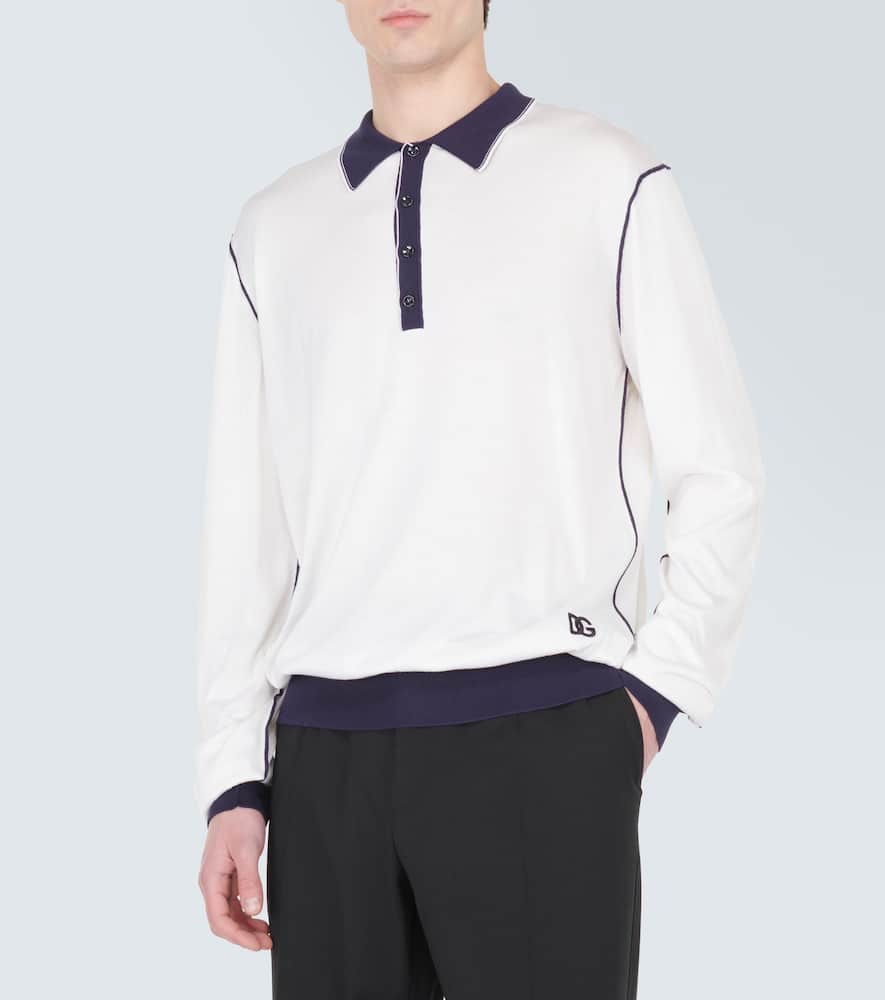 Silk polo sweater