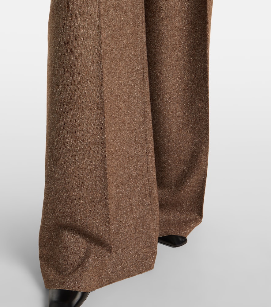 Brava wool and silk-blend wide-leg pants