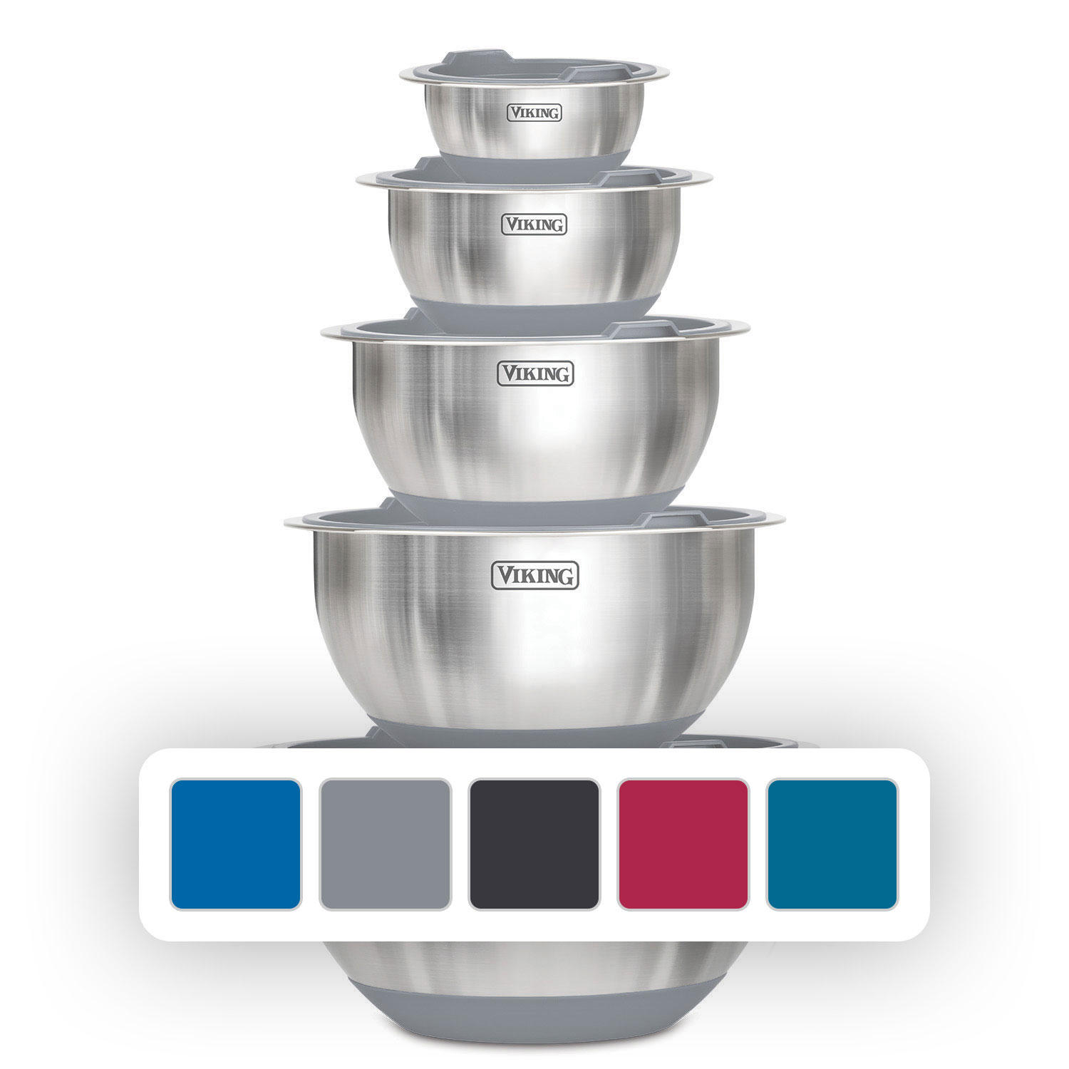 10-Piece Stainless Steel Mixing