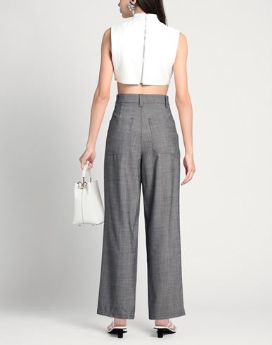 Woman Pants Grey Size 6 Polyester, Virgin Wool, Elastane