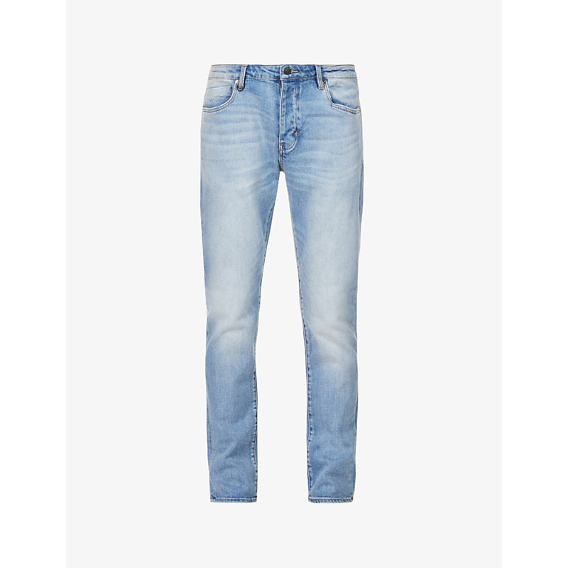 Mens Lou Tapered Mid-Rise Stretch-Cotton Denim Jeans