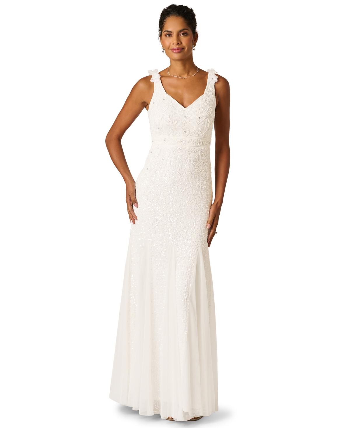 Women's Off The Shoulder Long Dress - Ivory