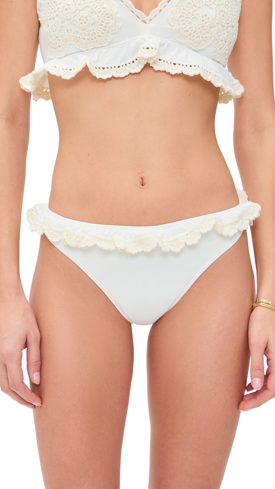 Madelyn Crochet Bikini Bottom White