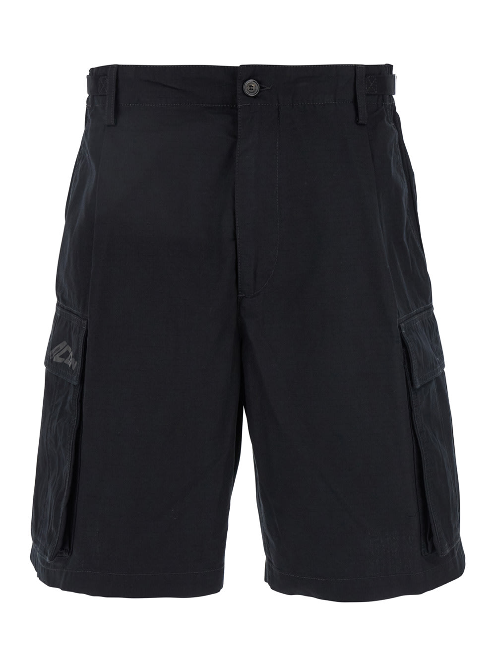 Icon New Generation Black Cargo Shorts In Cotton Man
