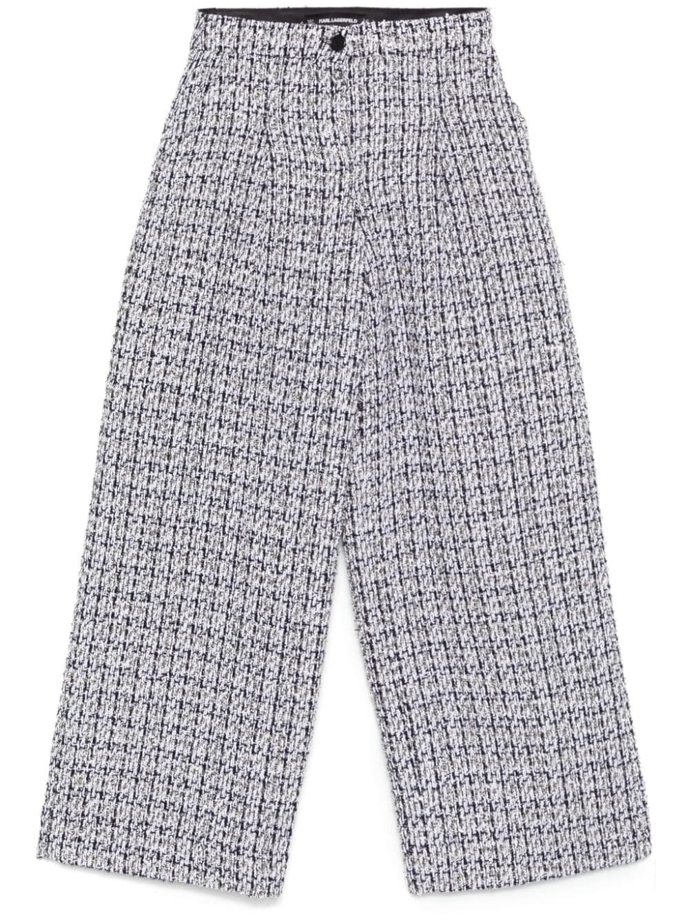 Bouclé trousers - White