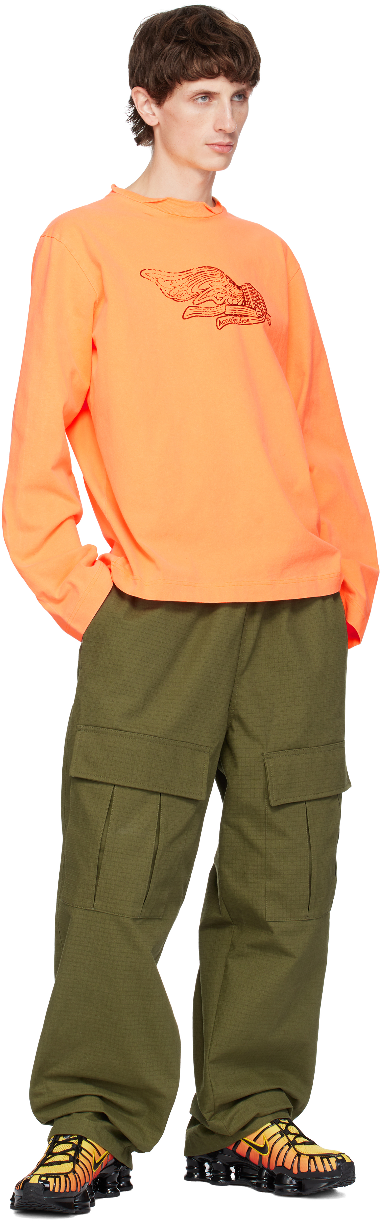 Orange & Black Shox TL Sneakers