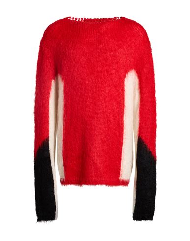 Man Sweater Red Size S Mohair wool, Acrylic