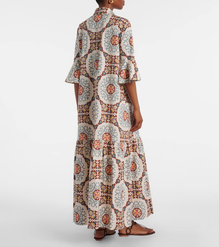 Artemis printed cotton poplin shirt dress