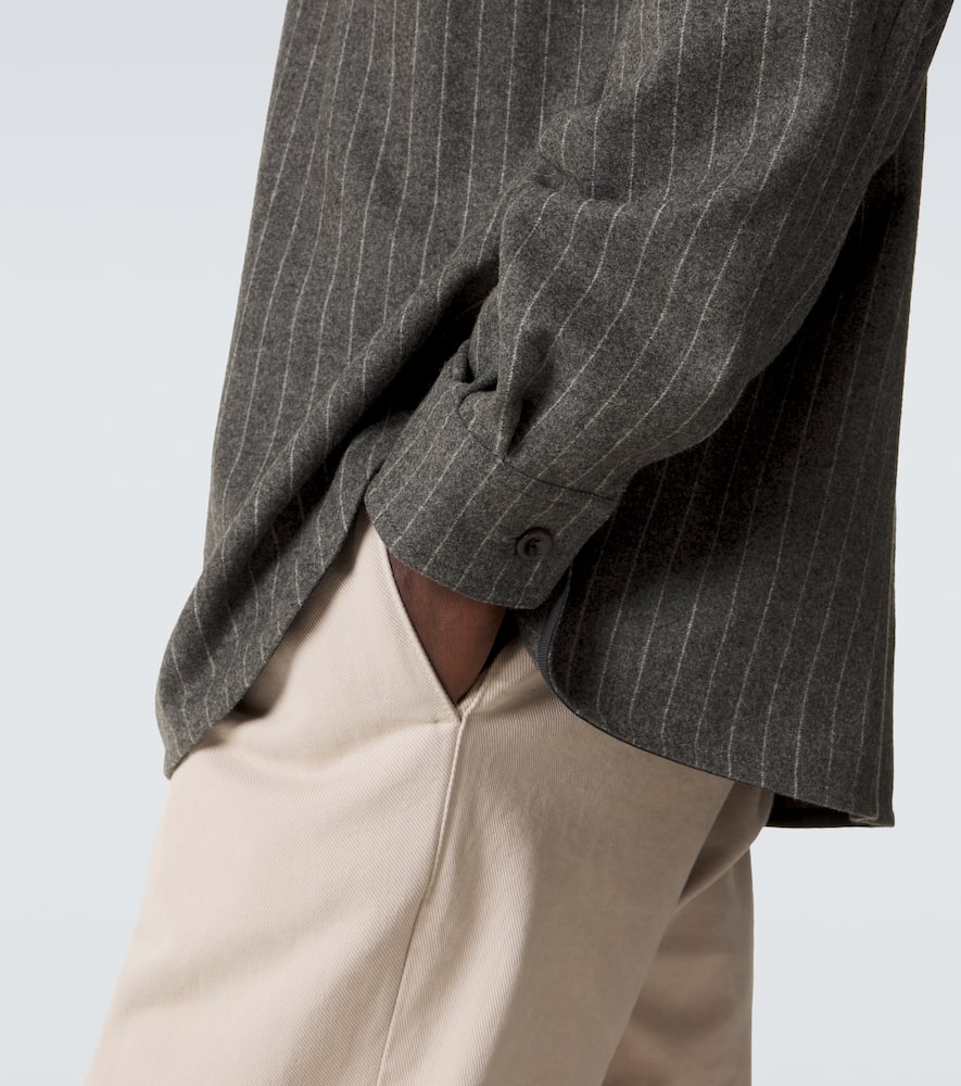Pinstripe wool shirt