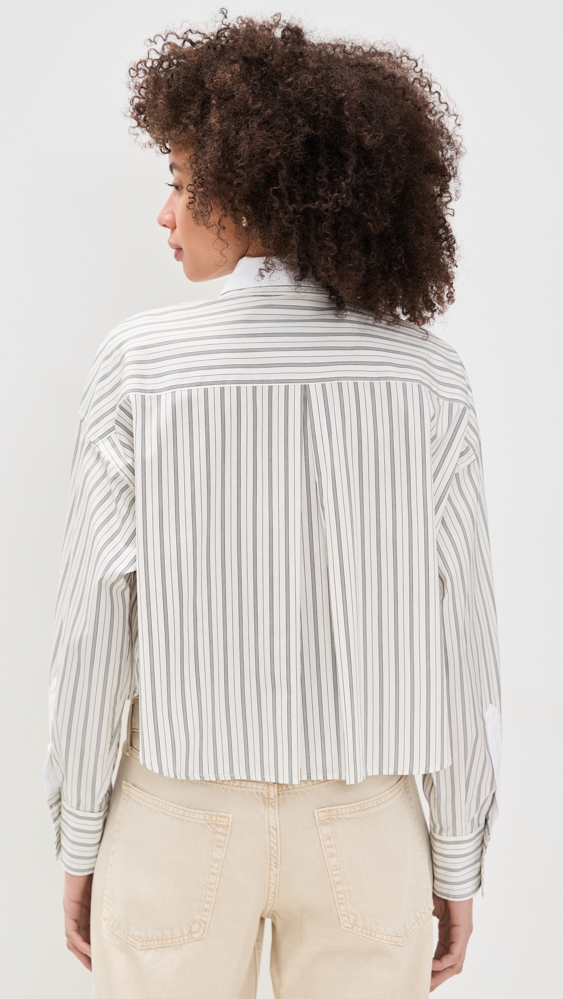 Marin Stripe Layered Shirt Cream Stripe