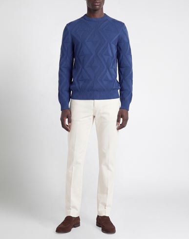 Man Sweater Azure Size 36 Merino Wool