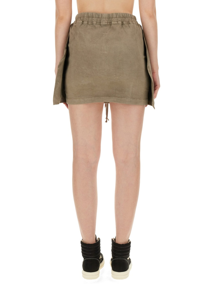 Denim Solid Mini Skirt