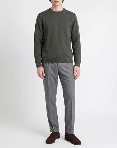 Man Sweater Military green Size 44 Merino Wool, Cashmere
