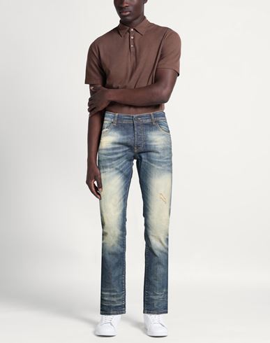 Man Jeans Blue Size 33 Cotton, Elastane