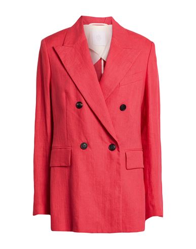 Woman Blazer Coral Size 4 Linen