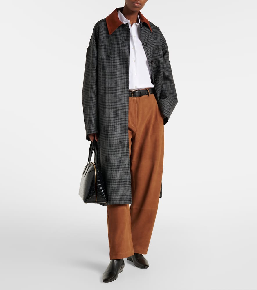 Róhe Suede barrel-leg pants