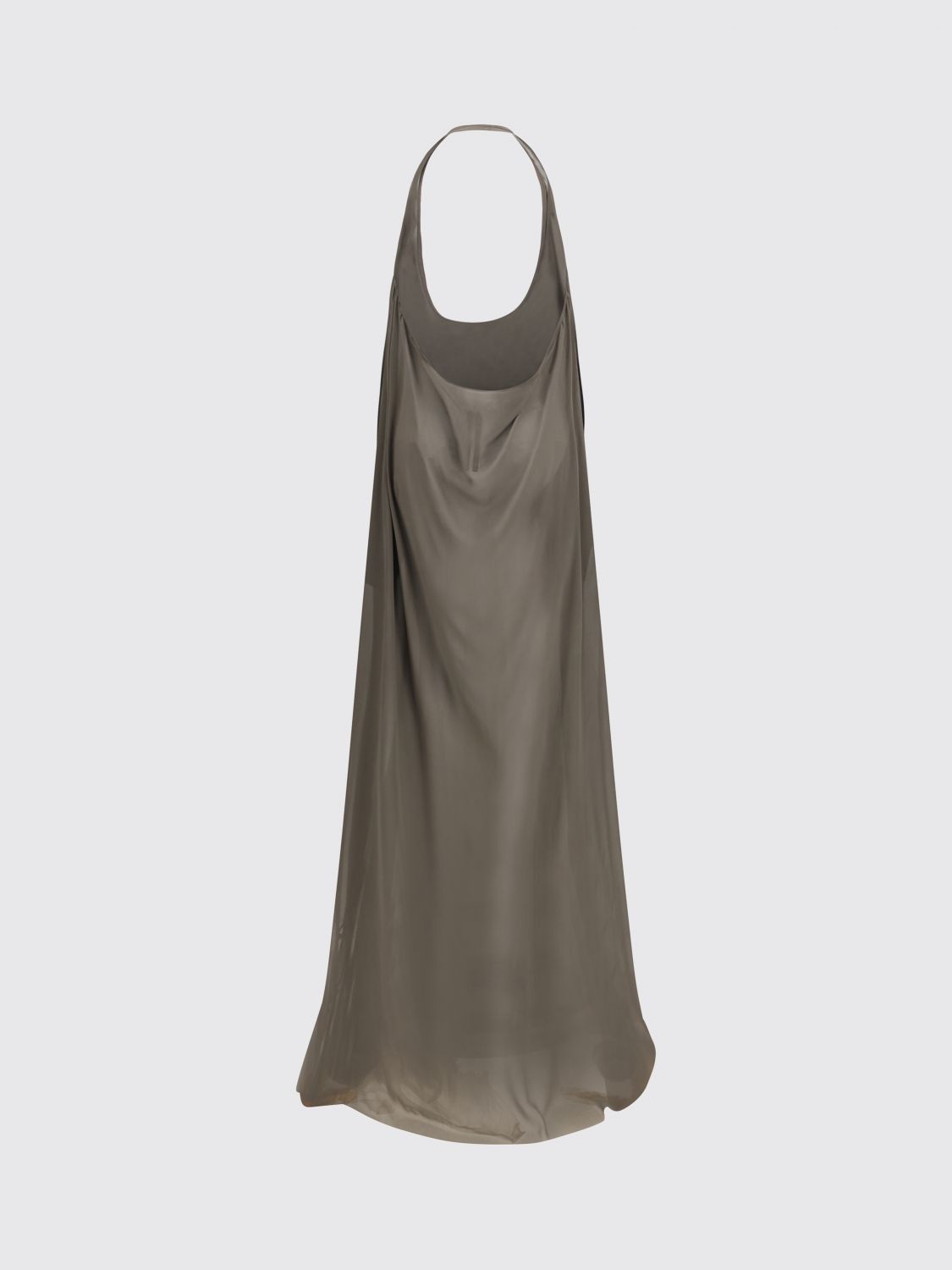 A-Line Halterneck Midi Dress in Pure Silk