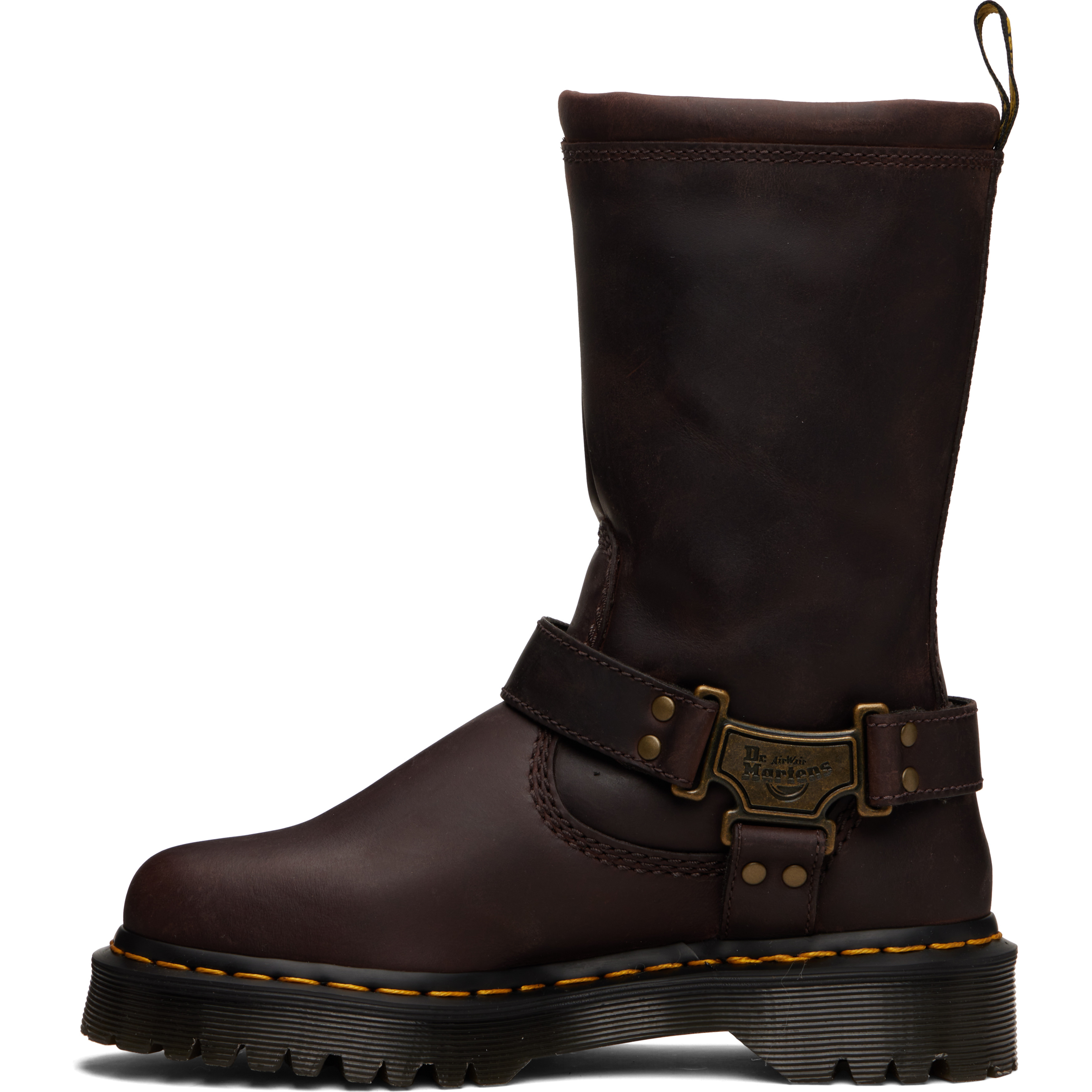 Brown Anistone Hi Leather Biker Boots