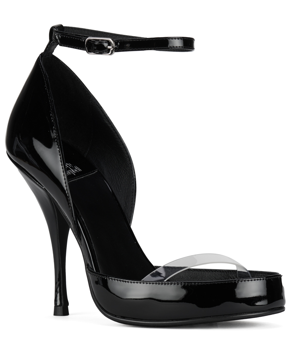 Women's Gouache Round Toe Dress Sandals - Black Patent
