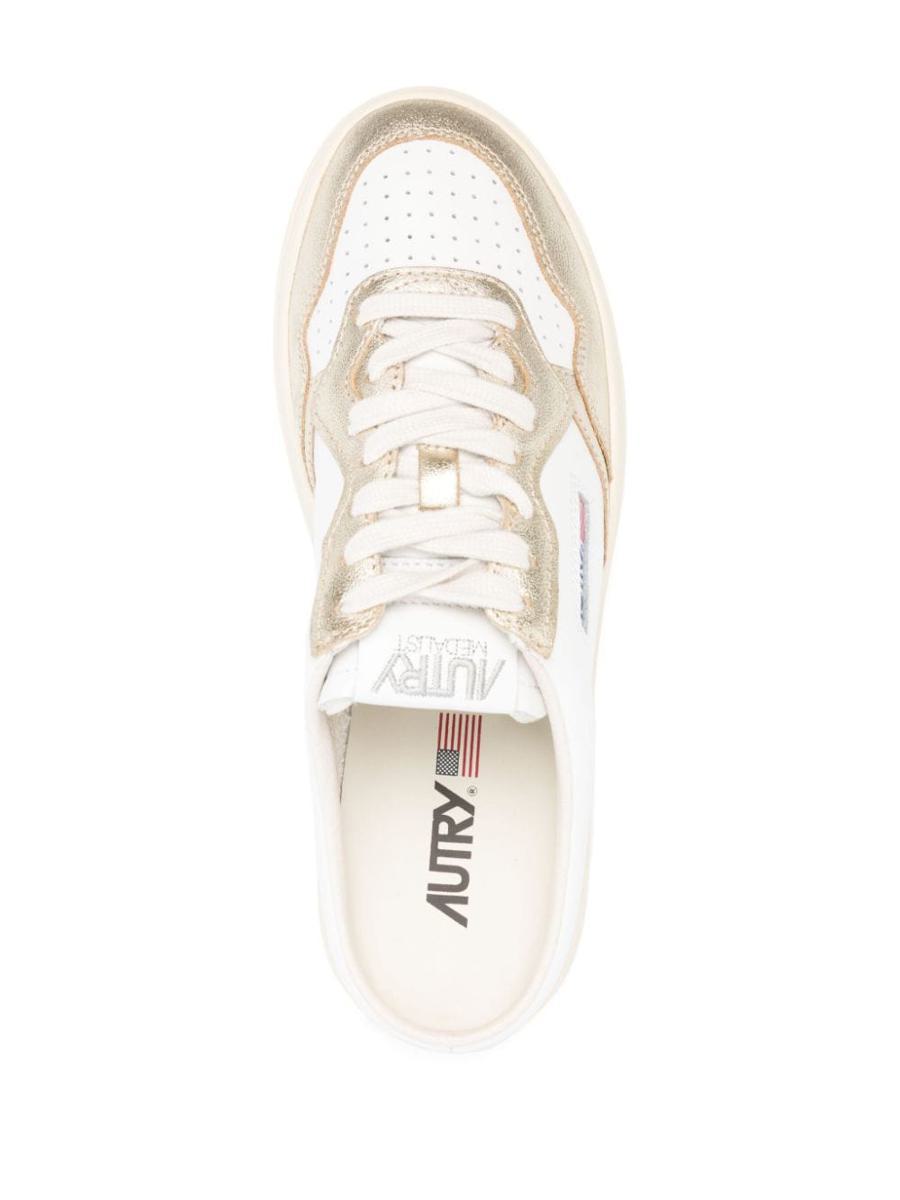 Medalist Low Mule Sneakers in Wht/Platinum