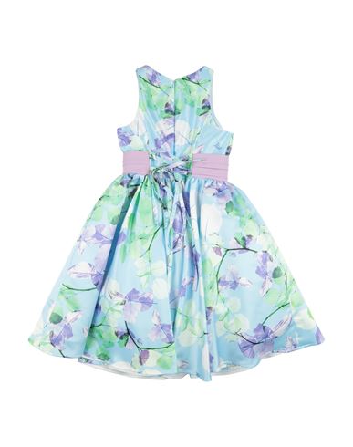 Kid Girl Kids' dress Sky blue Size 12 Polyester, Elastane