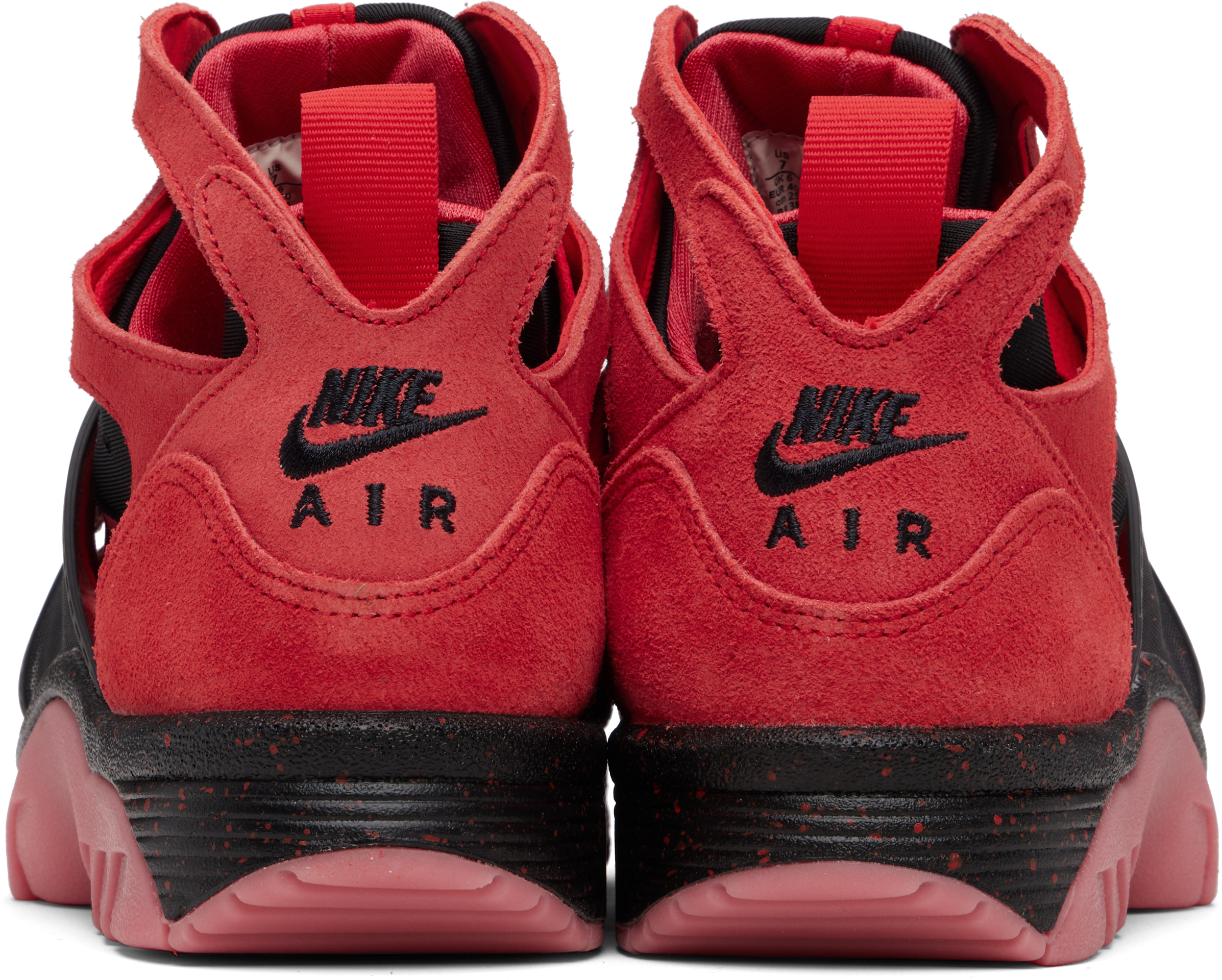 Red & Black Air Trainer Huarache Sneakers
