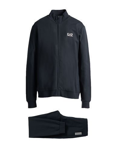 Ea7 Man Tracksuit Midnight blue Size 3XL Cotton, Elastane