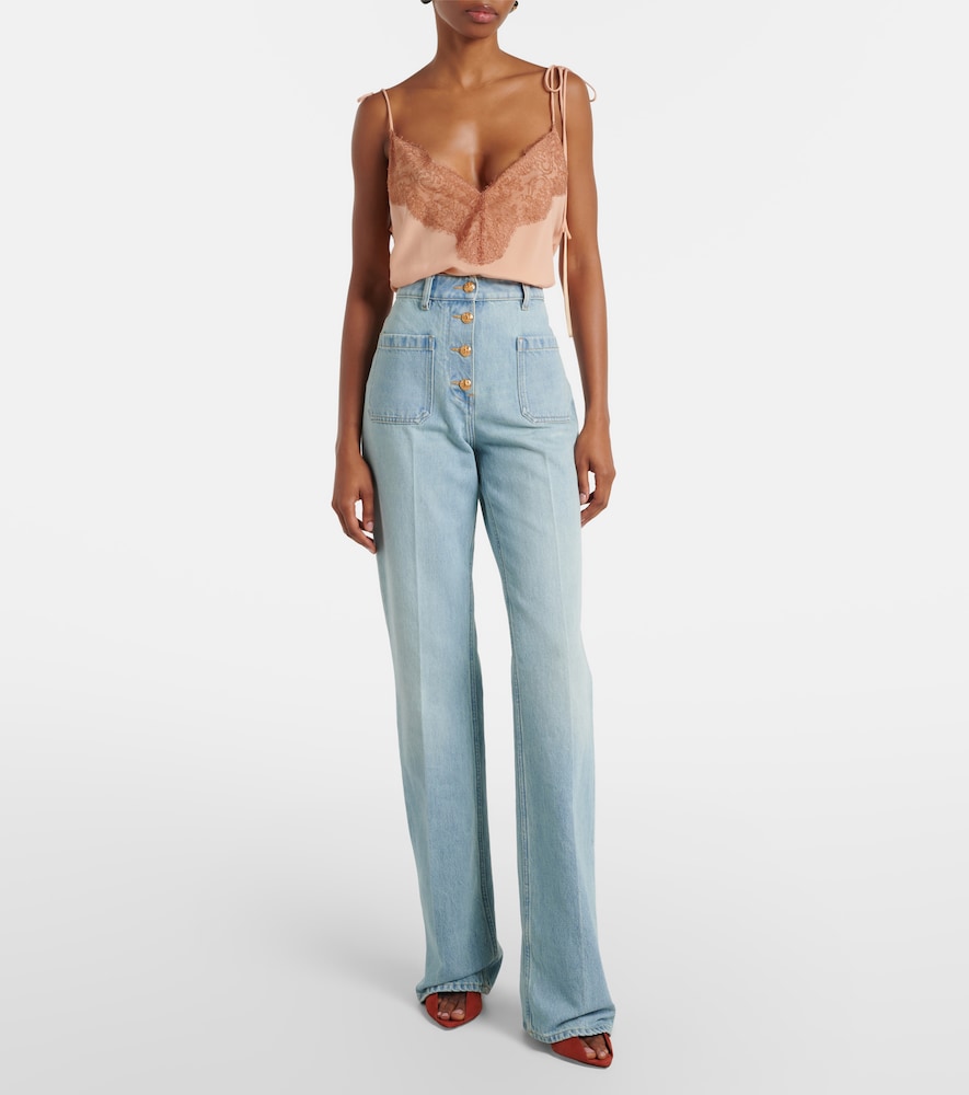 High-rise straight jeans