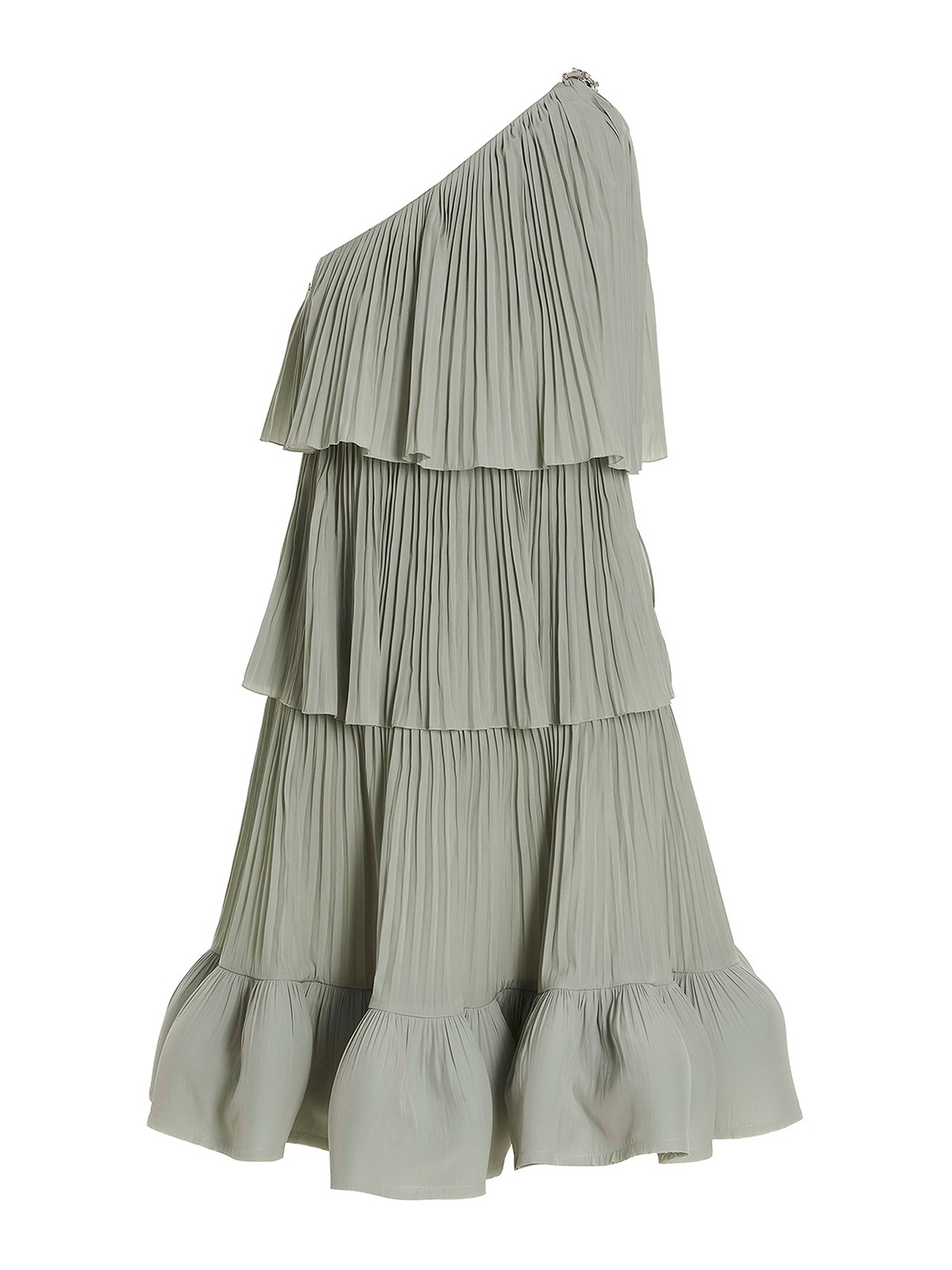 Pleated flounced dress