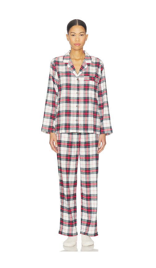 Eberjey Flannel Long Pj Set in Red. - XS also in L, M