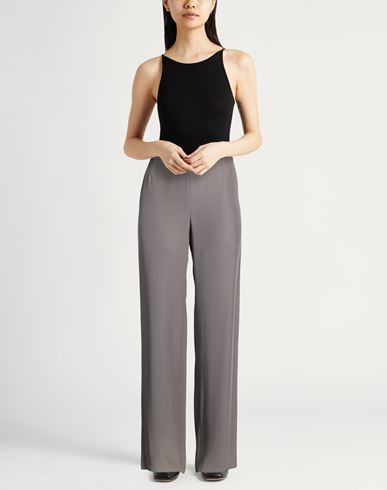 Woman Pants Grey Size 12 Acetate, Silk
