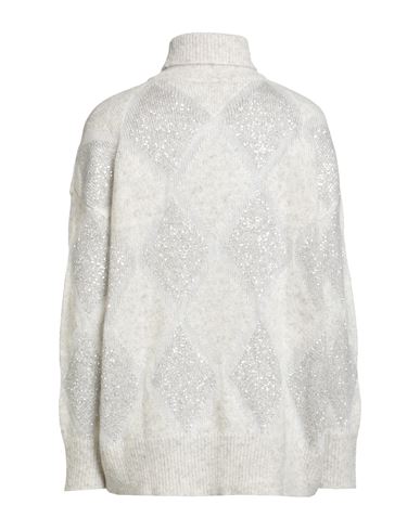 Woman Turtleneck Light grey Size M Wool, Mohair wool