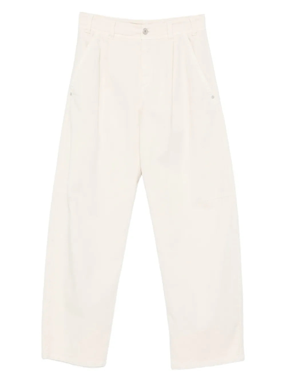 Pleated Pocket Trousers — Beige