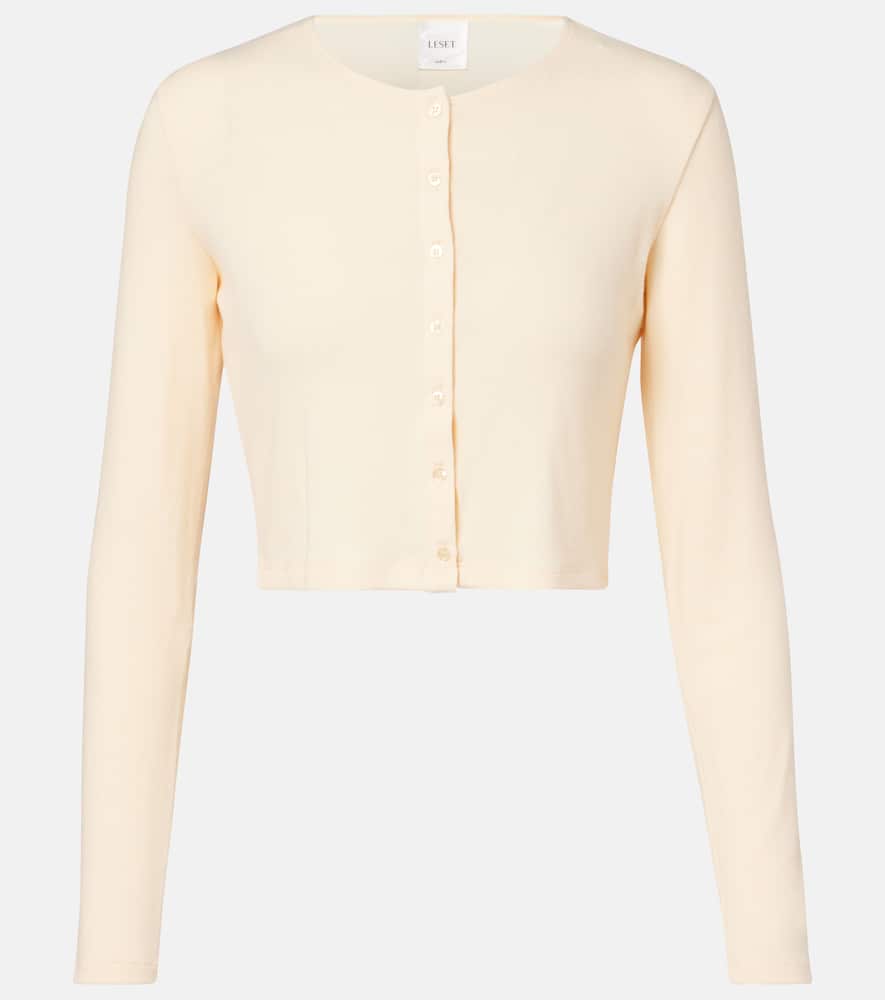 Lauren cropped jersey cardigan