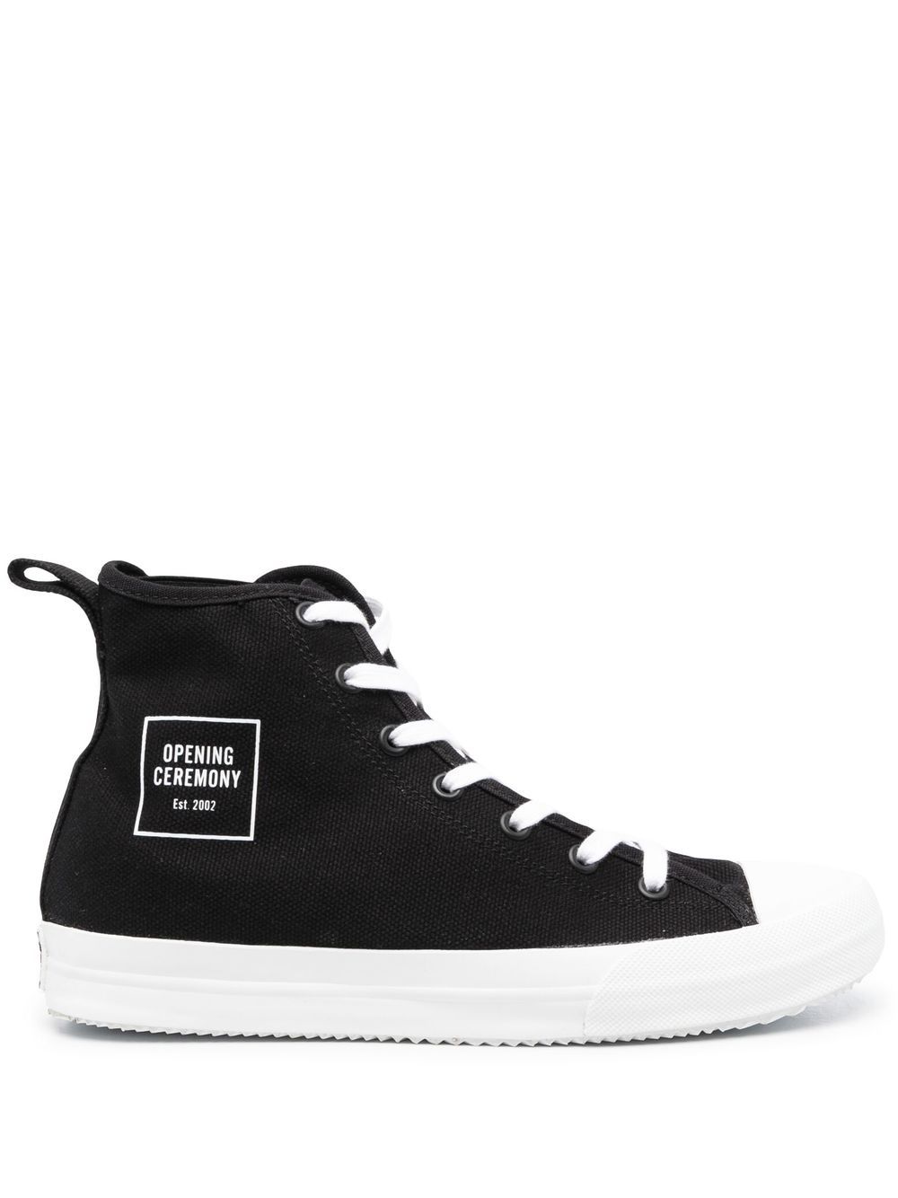 Box logo high-top sneakers - Black