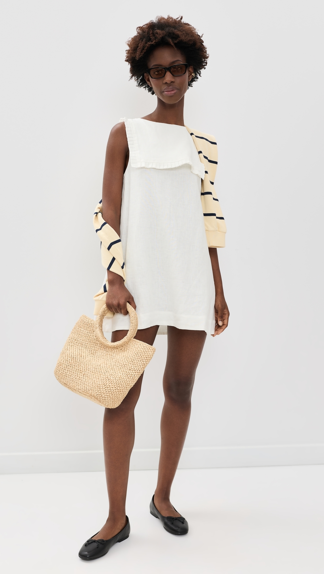 Agnes Linen Mini Dress White