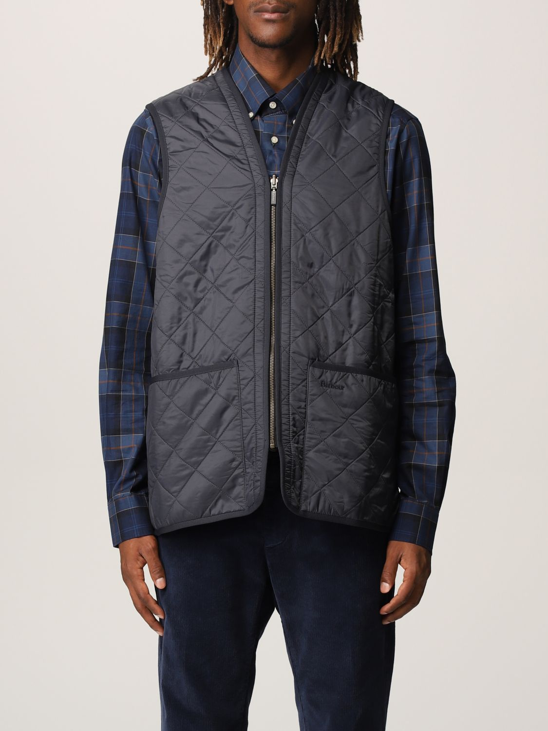 Waistcoat Men colour Blue