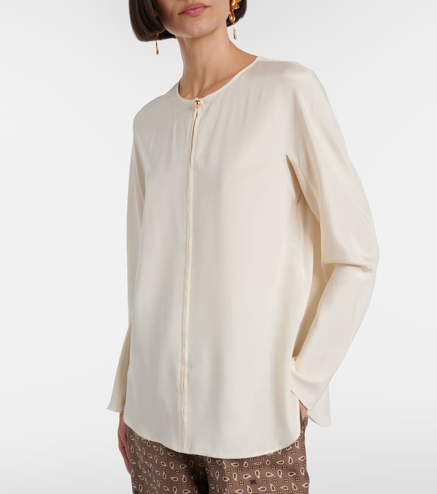 Mitico silk-blend cady top