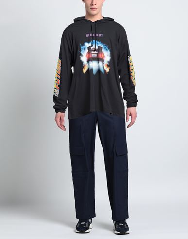 Man Sweatshirt Black Size M Cotton
