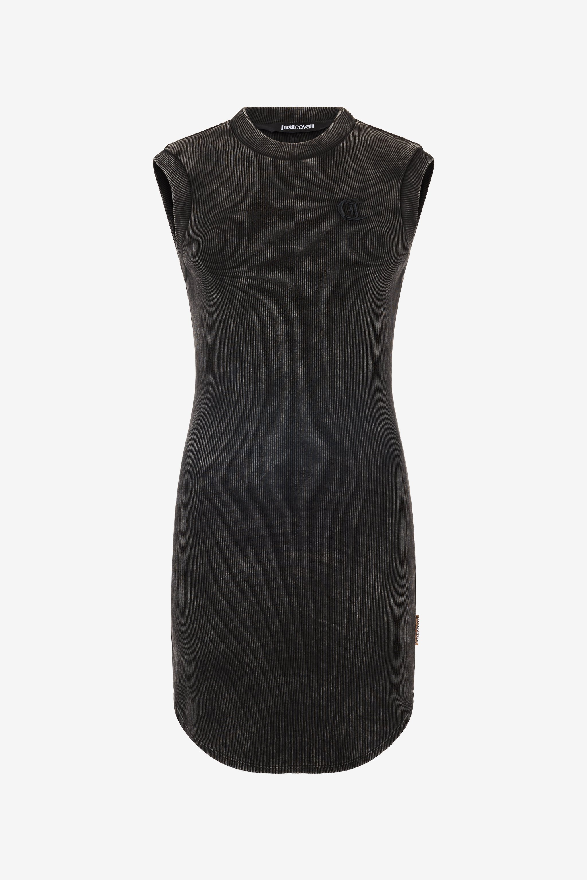 Rib-knit Mini Dress With Jc Monogram