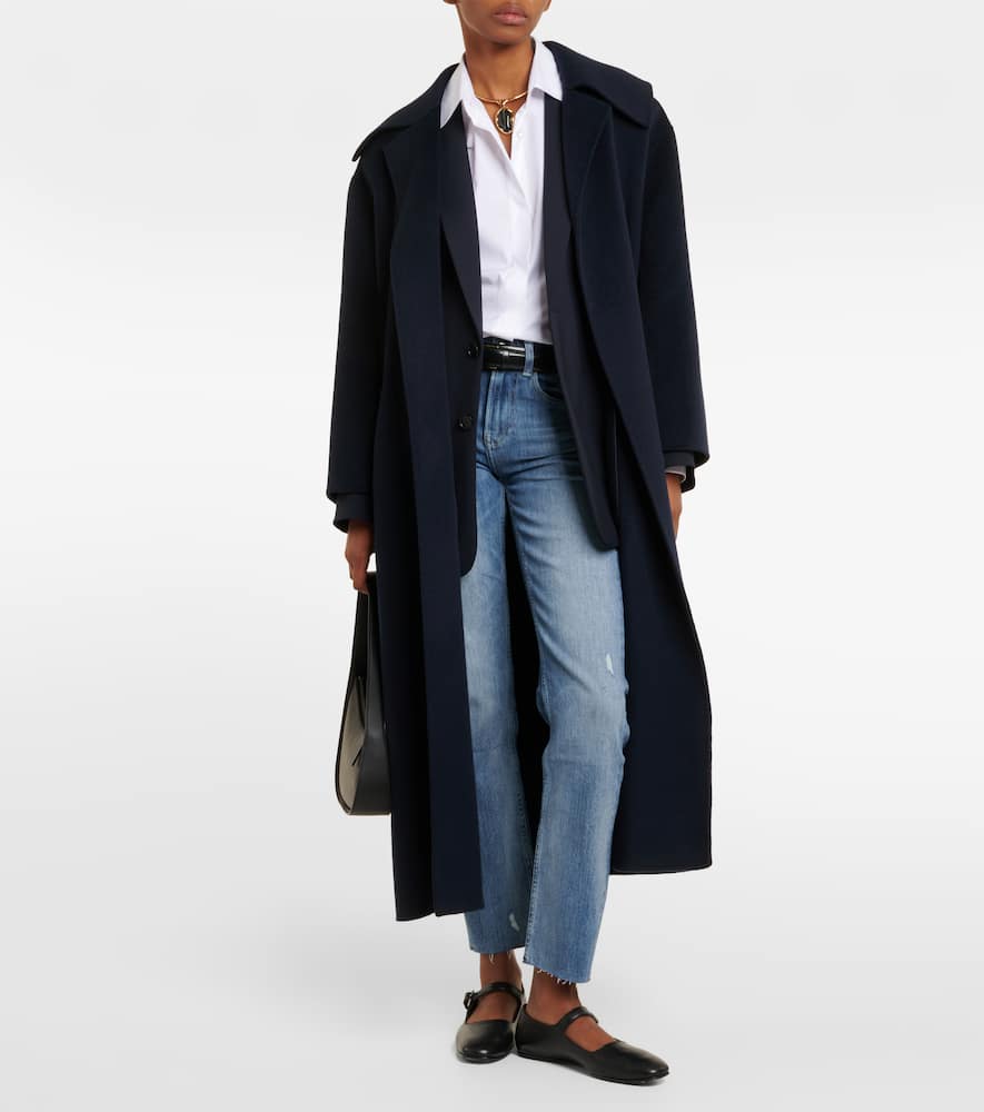 Girlfriend mid-rise straight jeans