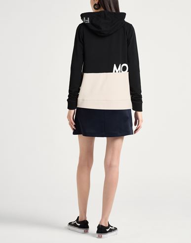 Woman Sweatshirt Black Size M Cotton, Elastane
