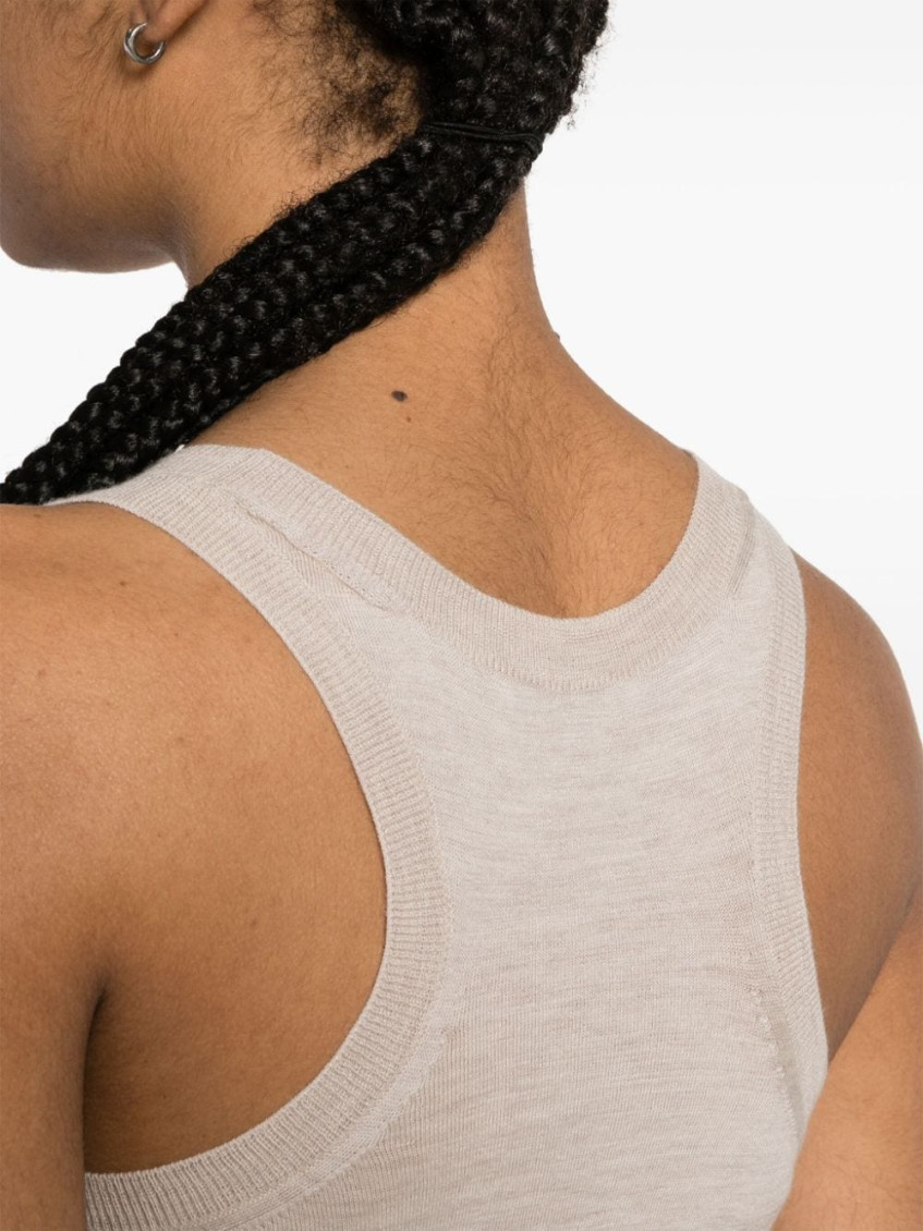 Straight Hem Sleeveless Top