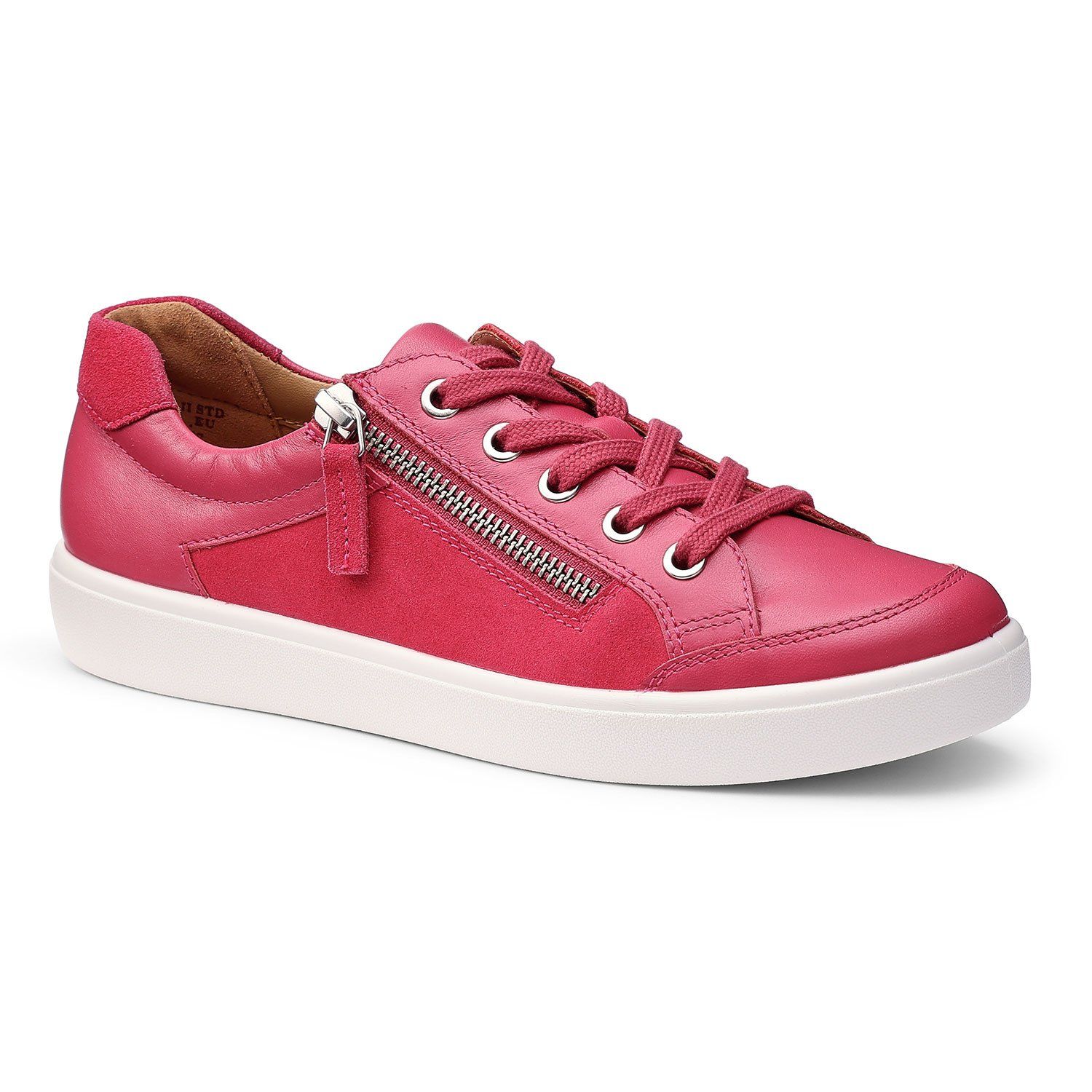 Hotter Women's Extra Wide 'Chase II' Trainers Flat in Bright Pink
