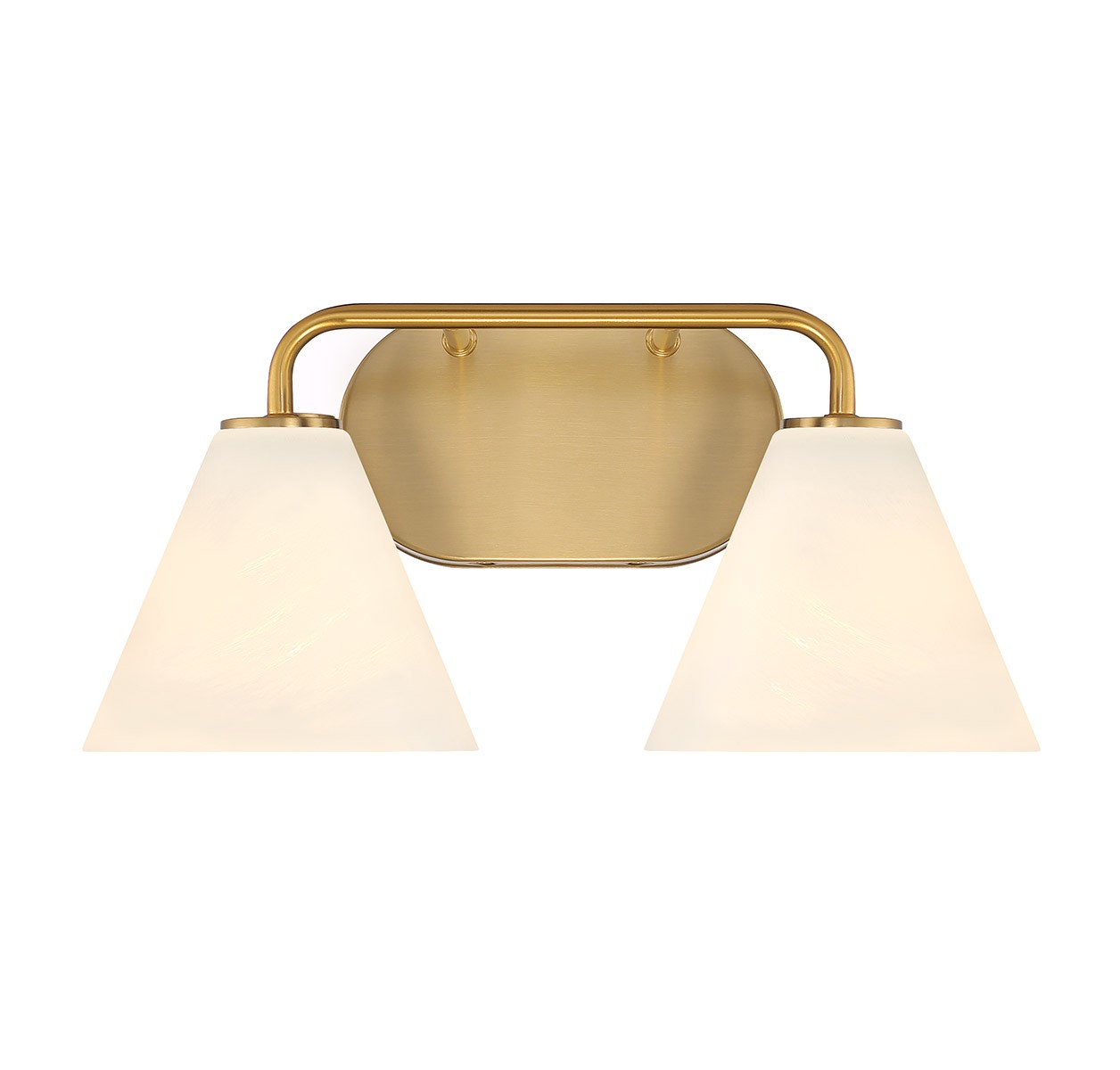 Warm Brass Two Light Bathroom Vanity from the Blair Collection