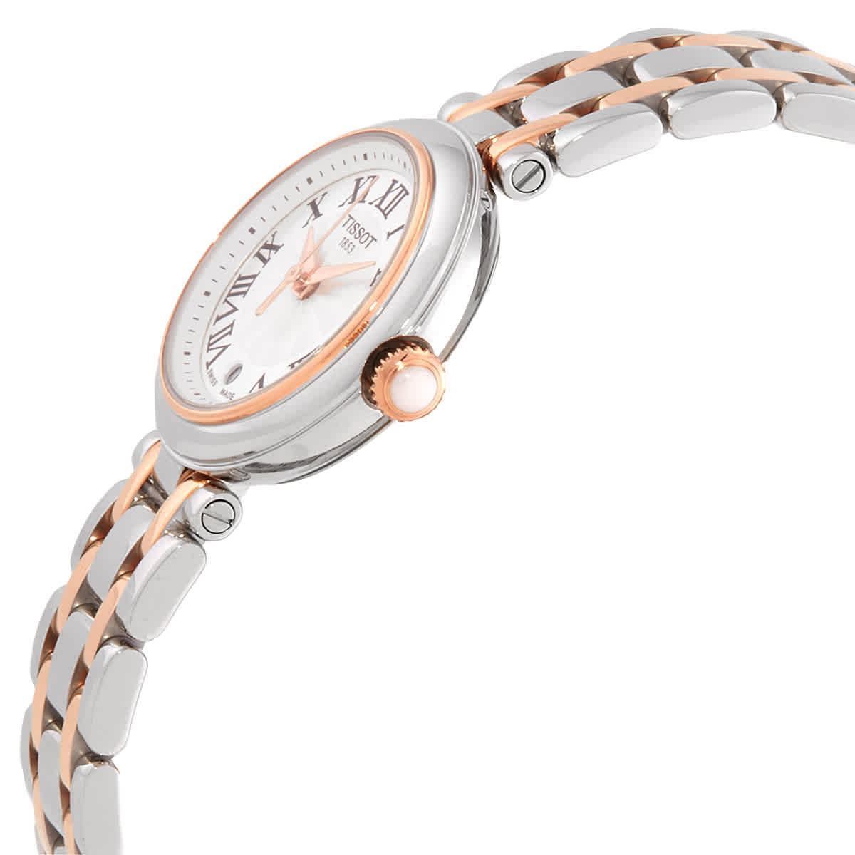 Bellissima Small Lady Quartz White Dial Two-tone Watch T126.010.22.013.01