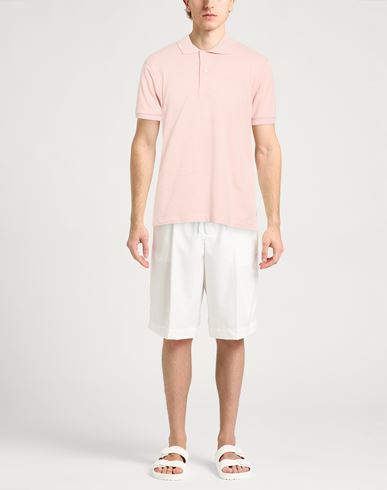 Jeans Man Polo shirt Light pink Size S Cotton
