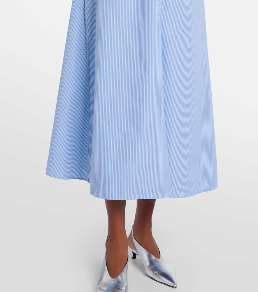Pinstripe cotton shirt dress
